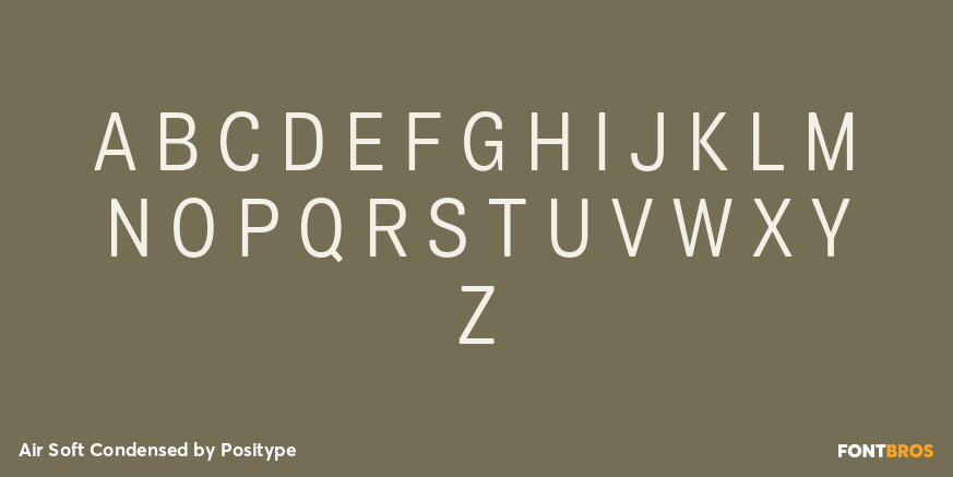 Air Soft Condensed Font Poster #2