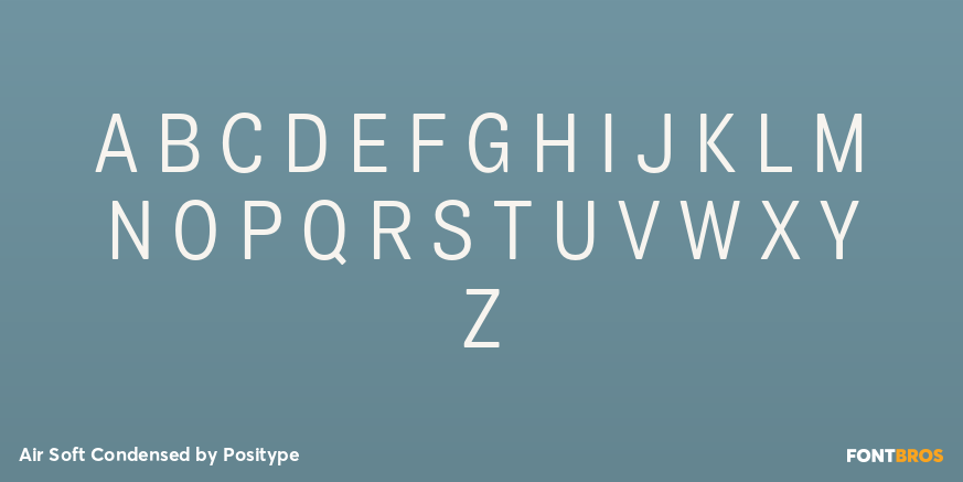 Air Soft Condensed Font Poster #1