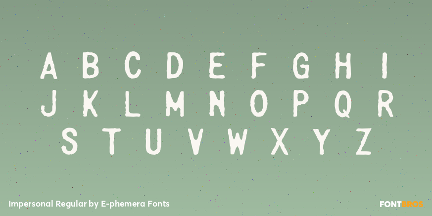 Impersonal Regular Font Poster #2