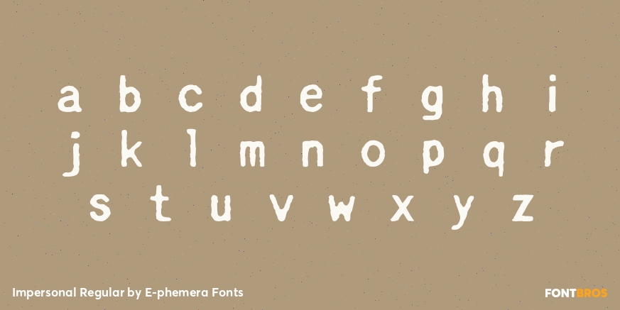Impersonal Regular Font Poster #3