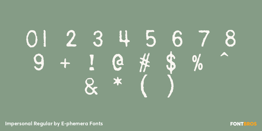 Impersonal Regular Font Poster #4