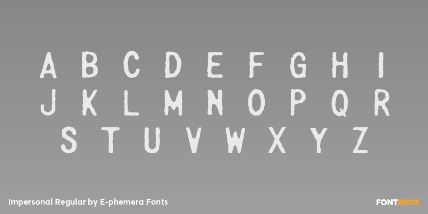 Impersonal Regular Font Poster #1