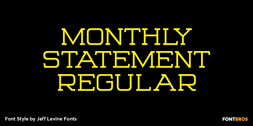 Monthly Statement Regular Poster