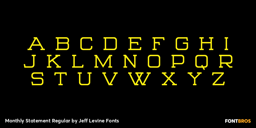 Monthly Statement Regular Font Poster #2