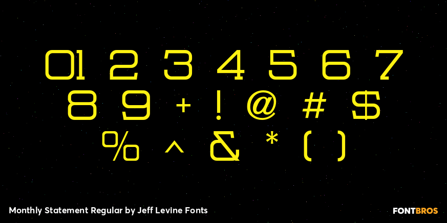 Monthly Statement Regular Font Poster #4