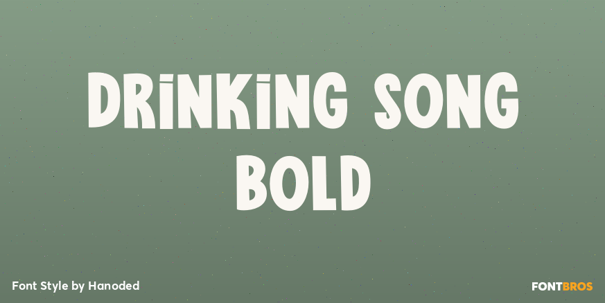 Drinking Song Bold Font Poster #1