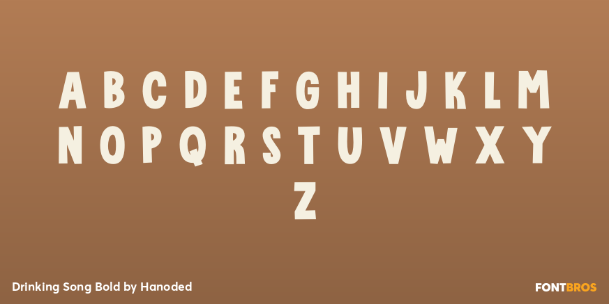 Drinking Song Bold Font Poster #2