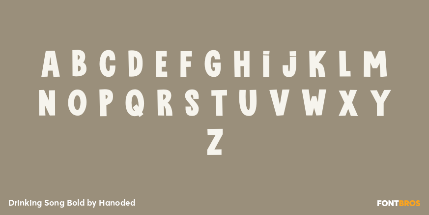 Drinking Song Bold Font Poster #3