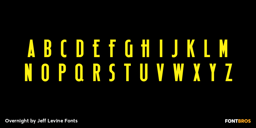 Overnight Font Poster #3