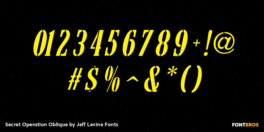 Secret Operation Oblique Font Poster #4