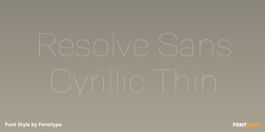 Resolve Sans Cyrillic Thin Font Poster #1