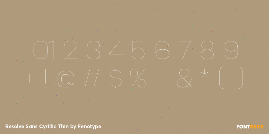 Resolve Sans Cyrillic Thin Font Poster #4