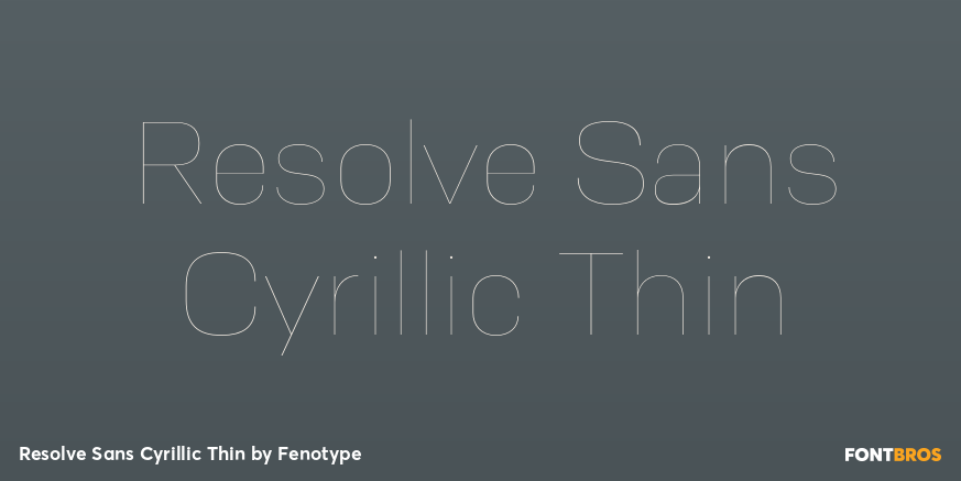 Resolve Sans Cyrillic Thin Font Poster #1