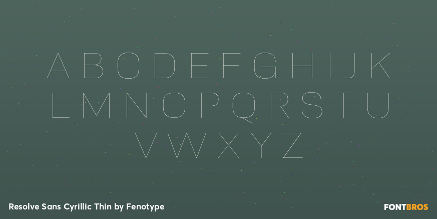 Resolve Sans Cyrillic Thin Font Poster #2