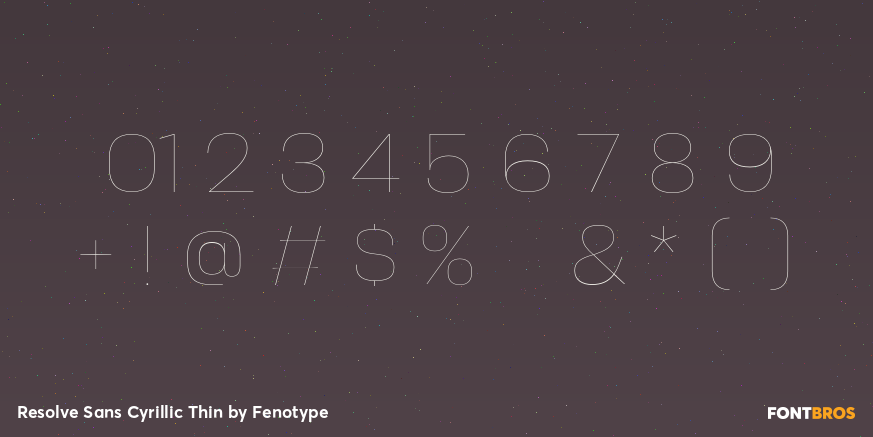 Resolve Sans Cyrillic Thin Font Poster #4