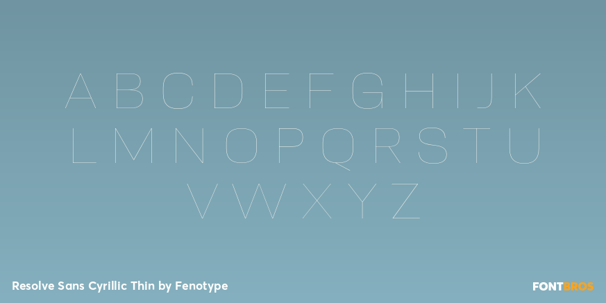 Resolve Sans Cyrillic Thin Font Poster #2