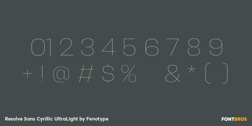 Resolve Sans Cyrillic UltraLight Font Poster #1