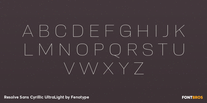 Resolve Sans Cyrillic UltraLight Font Poster #2