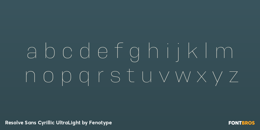 Resolve Sans Cyrillic UltraLight Font Poster #3