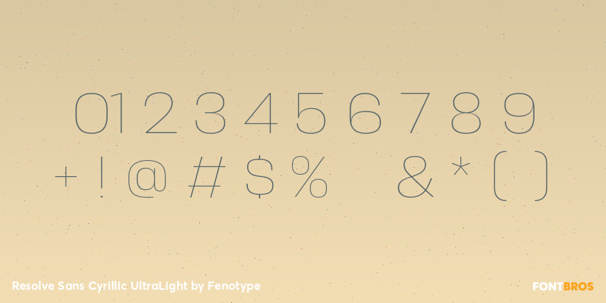 Resolve Sans Cyrillic UltraLight Font Poster #4