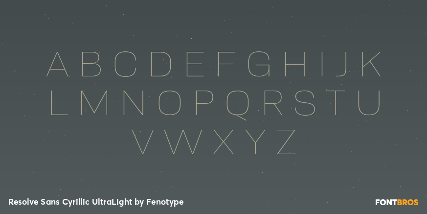 Resolve Sans Cyrillic UltraLight Font Poster #1