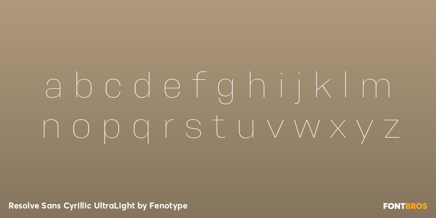Resolve Sans Cyrillic UltraLight Font Poster #1