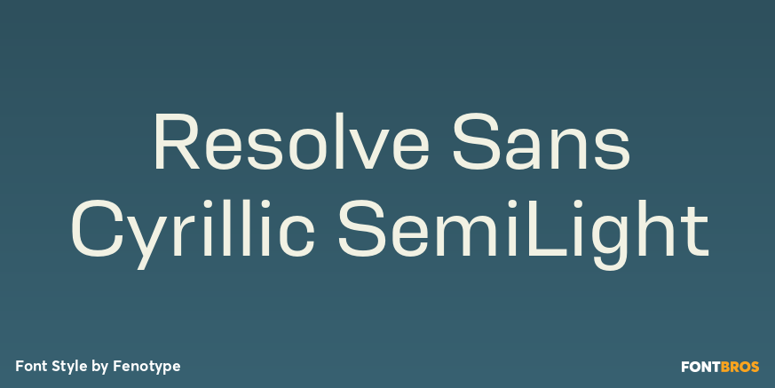 Resolve Sans Cyrillic SemiLight Poster
