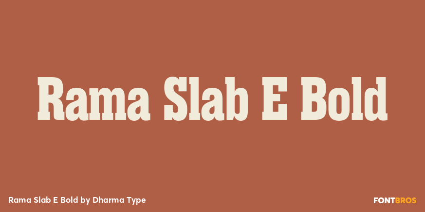 Rama Slab E Bold Font Poster #1
