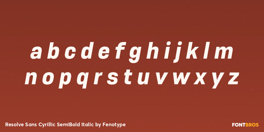 Resolve Sans Cyrillic SemiBold Italic Font Poster #3
