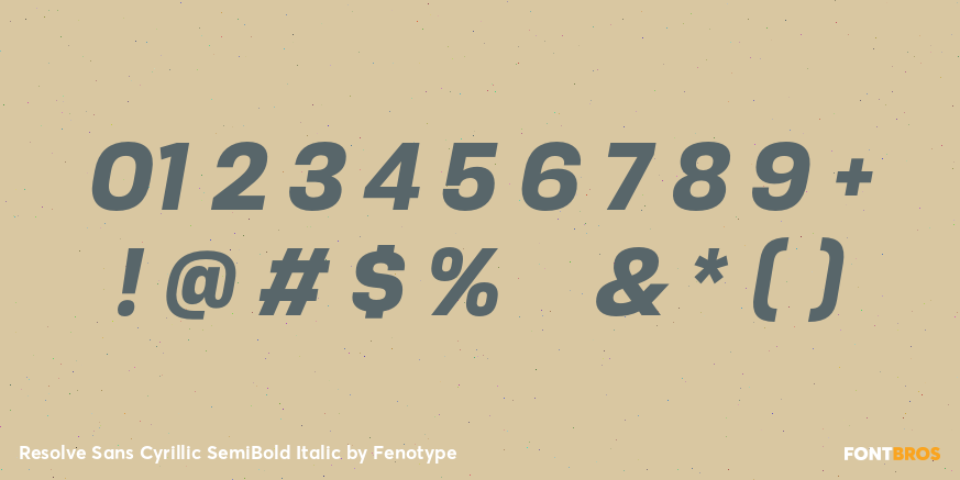 Resolve Sans Cyrillic SemiBold Italic Font Poster #4