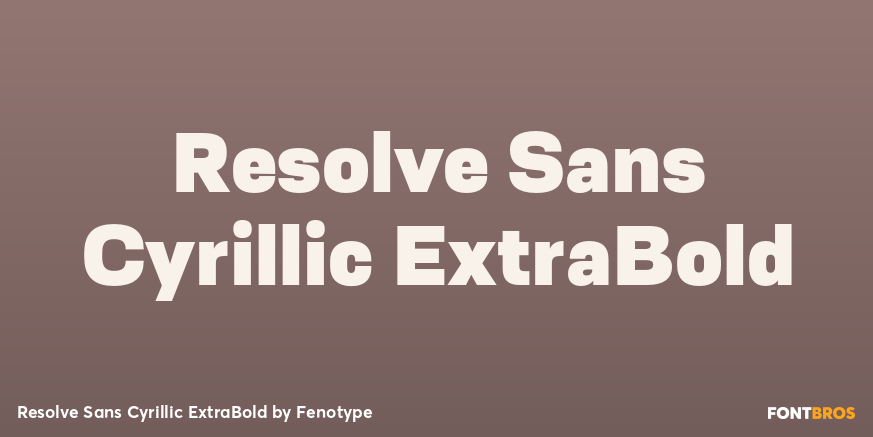 Resolve Sans Cyrillic ExtraBold Font Poster #1