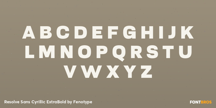 Resolve Sans Cyrillic ExtraBold Font Poster #2