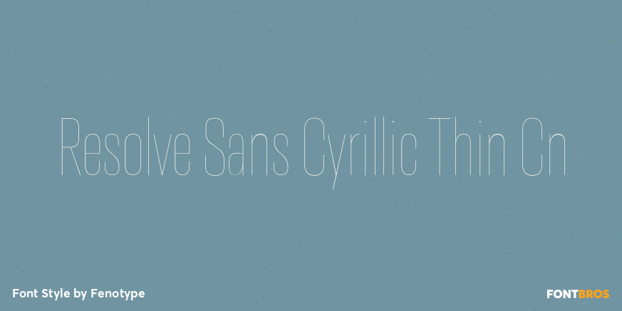 Resolve Sans Cyrillic Thin Cn Font Poster #1