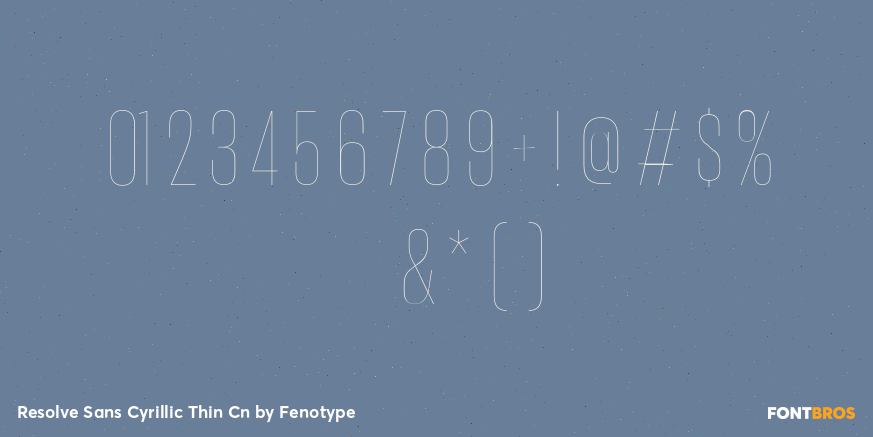 Resolve Sans Cyrillic Thin Cn Font Poster #1