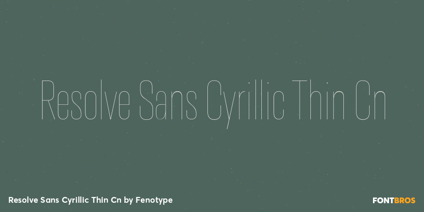 Resolve Sans Cyrillic Thin Cn Font Poster #1