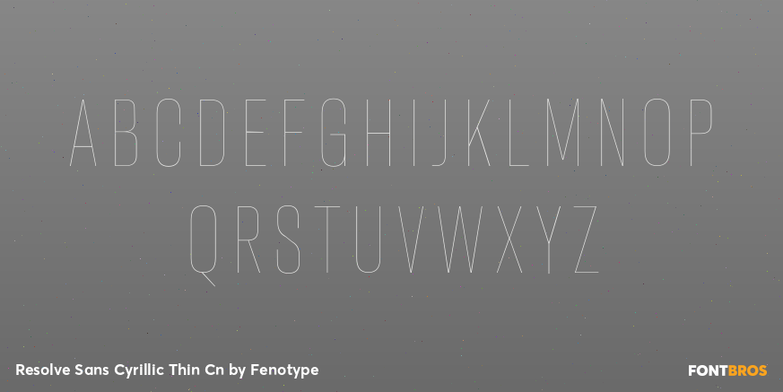 Resolve Sans Cyrillic Thin Cn Font Poster #2