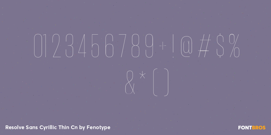 Resolve Sans Cyrillic Thin Cn Font Poster #4