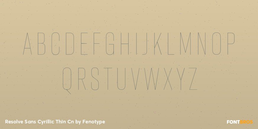 Resolve Sans Cyrillic Thin Cn Font Poster #1