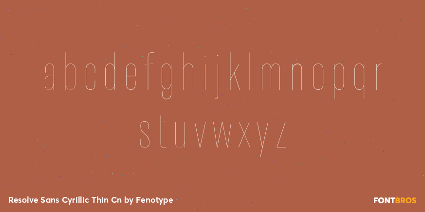 Resolve Sans Cyrillic Thin Cn Font Poster #1