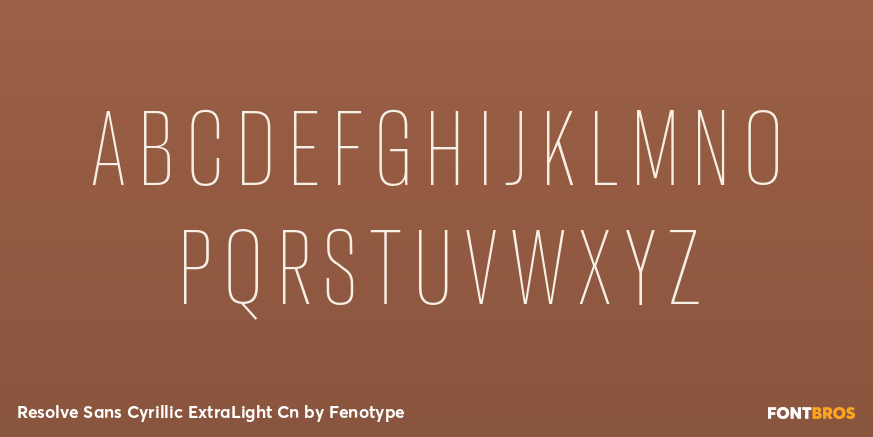 Resolve Sans Cyrillic ExtraLight Cn Font Poster #2