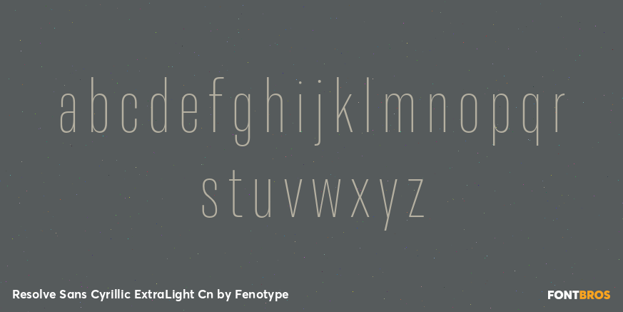 Resolve Sans Cyrillic ExtraLight Cn Font Poster #3