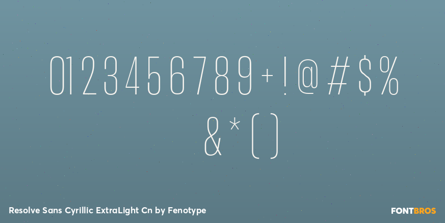 Resolve Sans Cyrillic ExtraLight Cn Font Poster #4