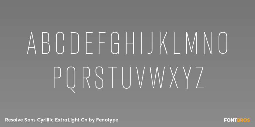 Resolve Sans Cyrillic ExtraLight Cn Font Poster #1