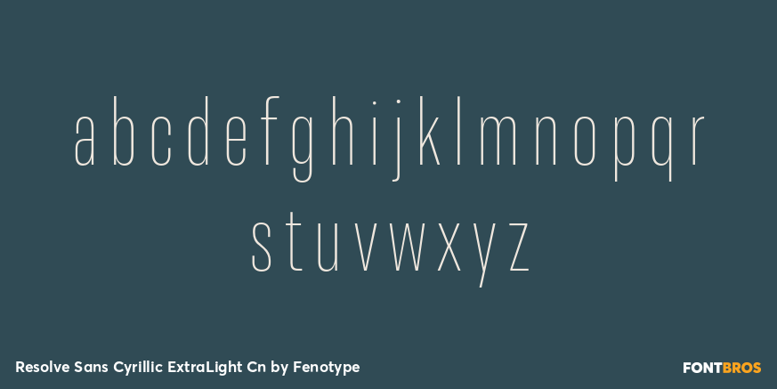 Resolve Sans Cyrillic ExtraLight Cn Font Poster #1