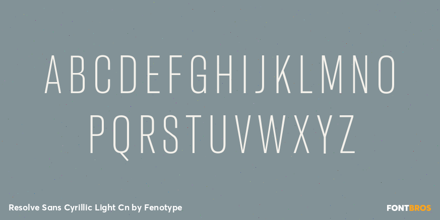 Resolve Sans Cyrillic Light Cn Font Poster #2