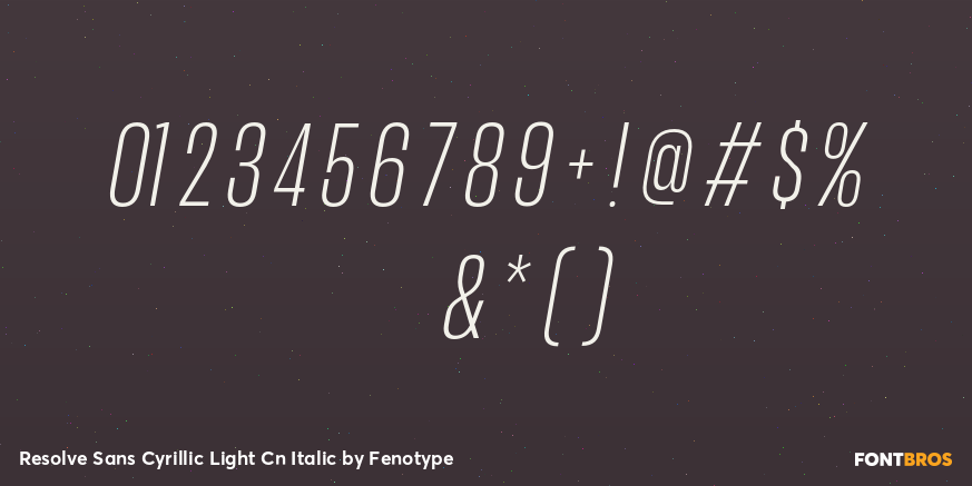 Resolve Sans Cyrillic Light Cn Italic Font Poster #4