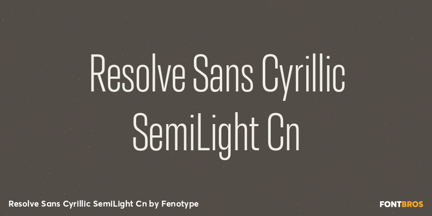 Resolve Sans Cyrillic SemiLight Cn Poster