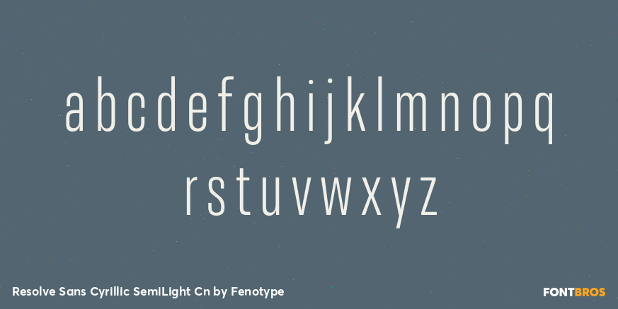 Resolve Sans Cyrillic SemiLight Cn Font Poster #1
