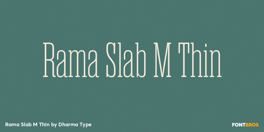 Rama Slab M Thin Font Poster #1