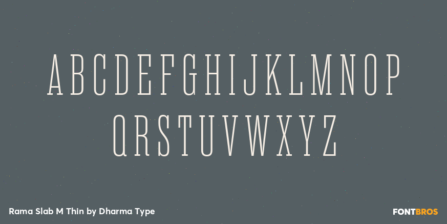 Rama Slab M Thin Font Poster #2